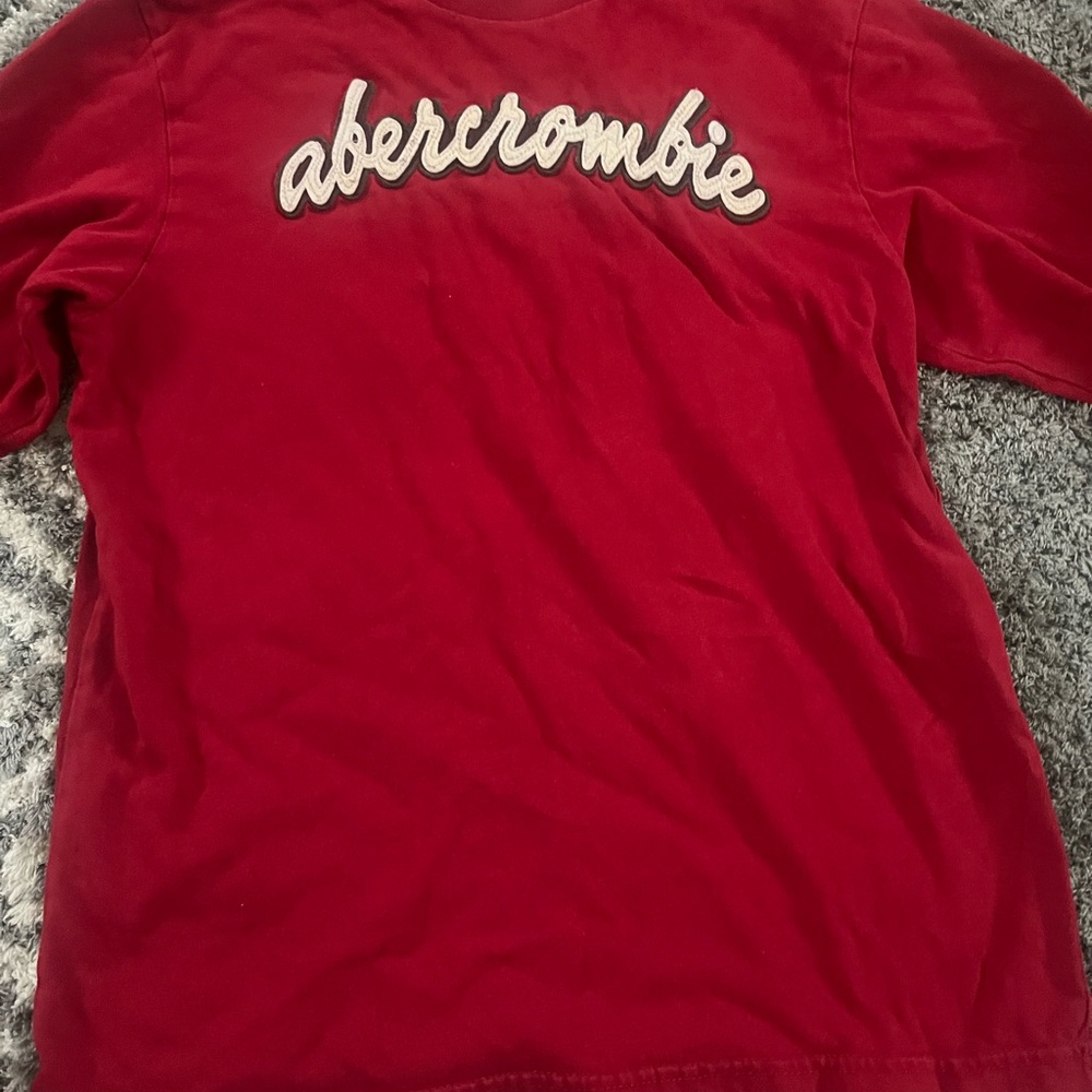Abercrombie & Fitch Red Graphic Sweatshirt